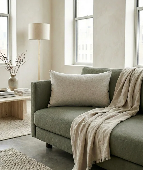Almohadón Tela Tapicería Premium Gris Rectangular en Gris - Textiles, Uruguay | Indrana
