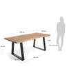 Mesa Alaia - 160 x 90 cm madera maciza de acacia patas de acero acabado negro en Natural, Negro - Mesas de comedor, Uruguay | Kavehome, vista 8 de 8