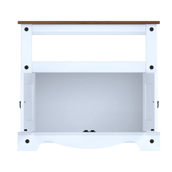 Mesa de tv Linea Naturale - Blanco/Roble en Multicolor - Muebles para TV, Uruguay | La Cueva Muebles, vista 2