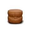 Puff 100% Cuero - Mia - Naranja - Sillones y sofás, Uruguay | Ecowood, vista 1 de 3