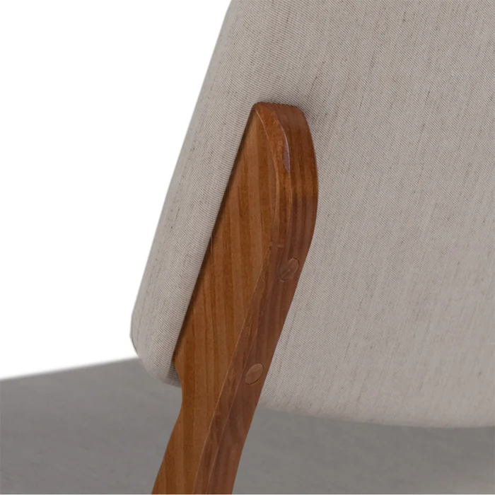 Butaca Zoe Eco - Nogal - Tapizado - Tela Rústica - Natural 93 en Beige - Butacas, banquetas y puffs, Uruguay | Nyr, vista 5