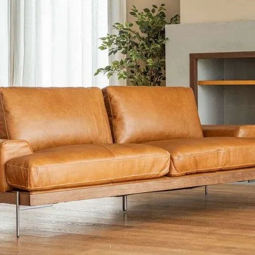 SILLON COSMOPOLITAN - CUERO ITALIANO CARAMELO en Marrón - Sillones y sofás, Uruguay | La Iberica
