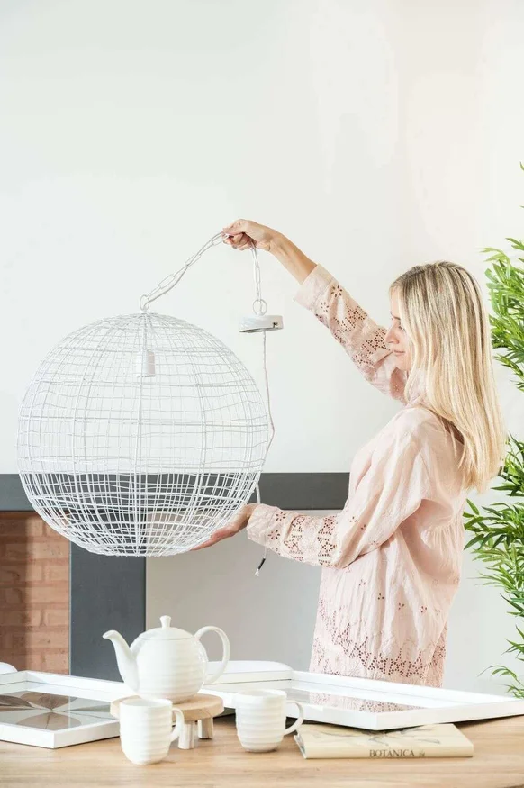 LAMPARA DE TECHO GLOBO WHITE - 55 CMS - Lámparas colgantes, Uruguay | La Iberica, vista 2