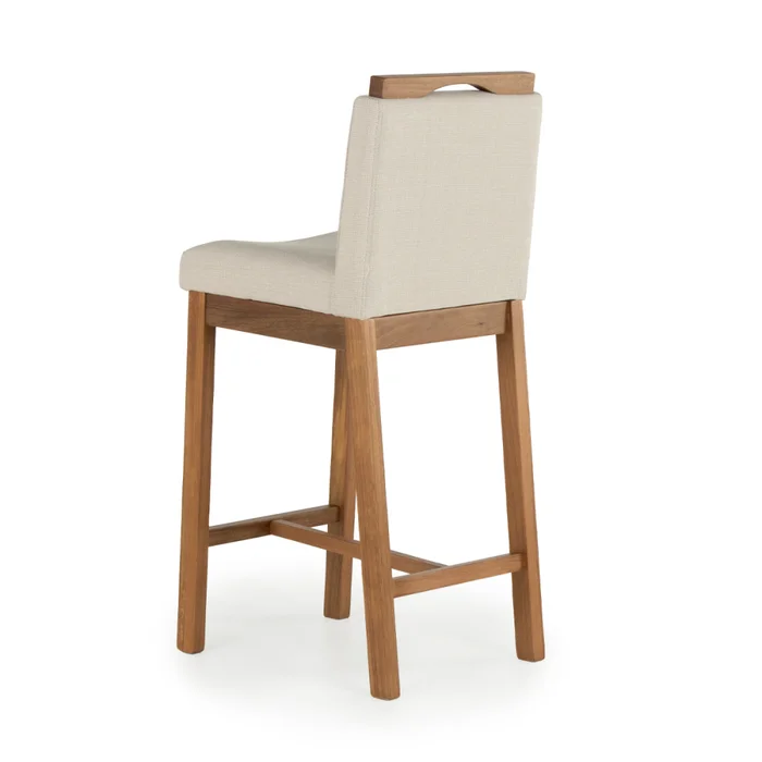 Taburete Dani - Tela Rústica - 201-G2 (Beige) en Beige - Butacas, banquetas y puffs, Uruguay | NYR, vista 2