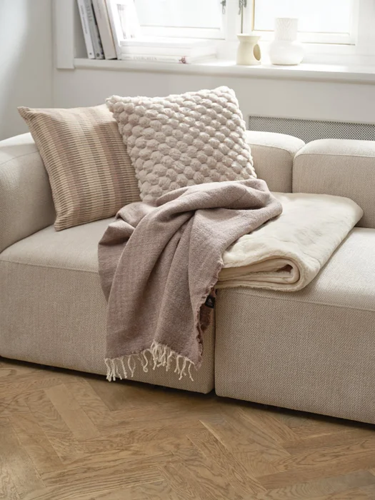 Manta throw KALKLOK 130x170 beige en Beige - Textiles, Uruguay | JYSK, vista 5
