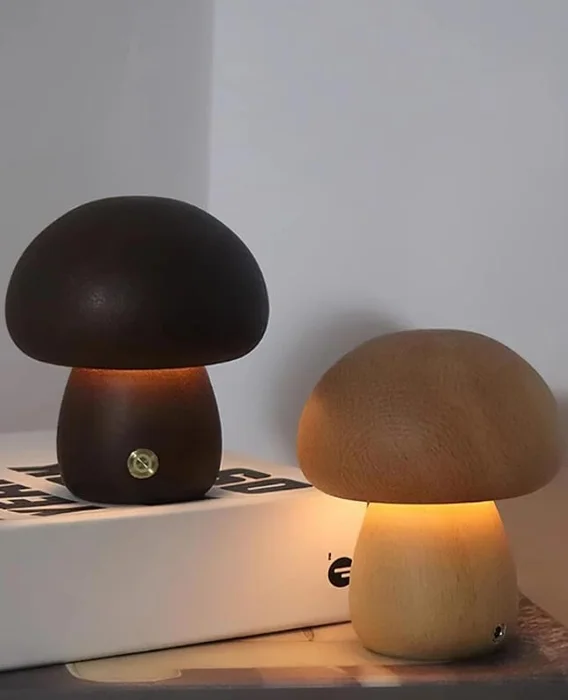 Lámpara de mesa SETA chica en Madera natural - Lámparas de mesa, Uruguay | Simple Deco, vista 3