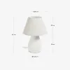 Lámpara de mesa Noara de magnesio con acabado blanco en Blanco - Lámparas de mesa, Uruguay | Kavehome, vista 6 de 6