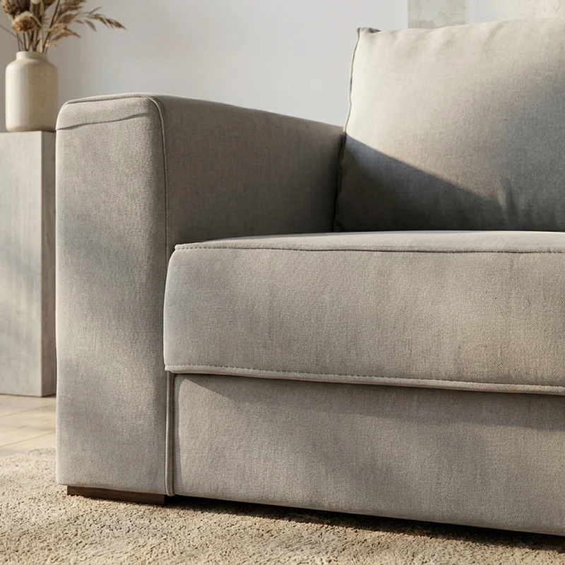 Sofá Olimpus - Microfibra - 2 cuerpos - Kruger 06-155 (Ceniza) en Beige - Sillones y sofás, Uruguay | Nyr, vista 4