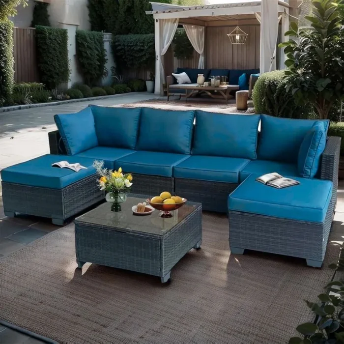 Juego de jardin Maui en Azul - Muebles para el exterior, Uruguay | La Cueva Muebles, vista 2