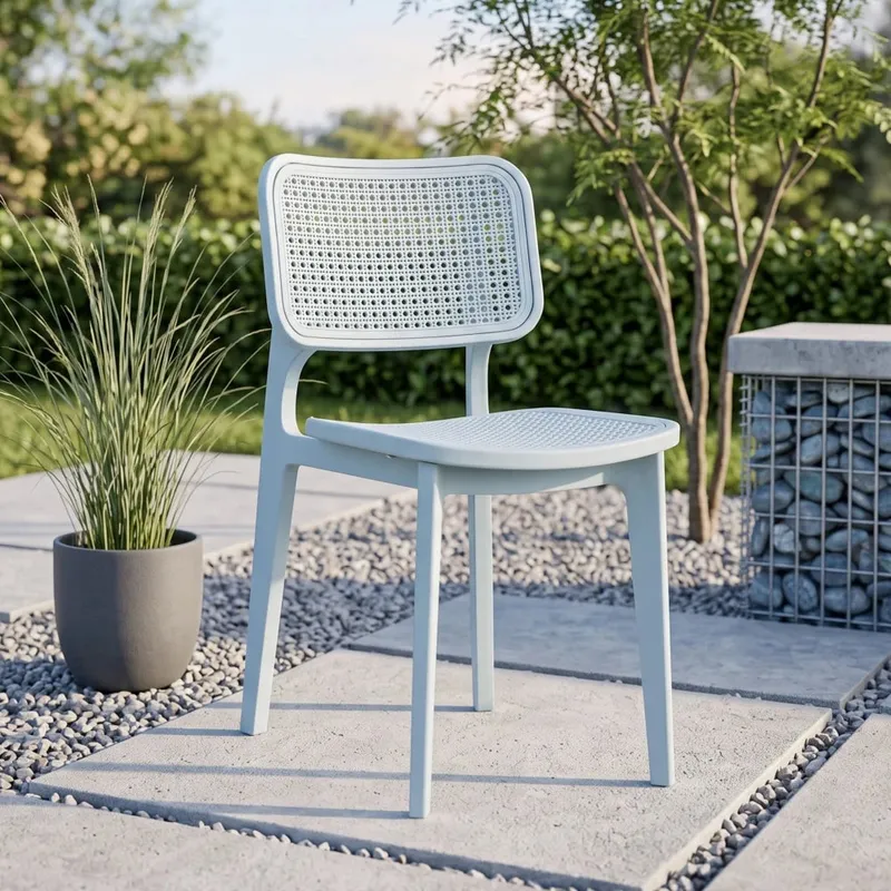 Silla Simil Rattan de polipropileno - Celeste en Azul - Sillas, Uruguay | Ecowood