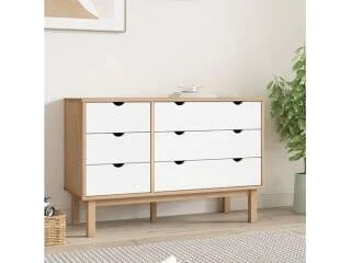 Comoda 6C Mel/Gris Linea Nordica en Madera Maciza en Mel/Blanco - Cómodas, Uruguay | Quesal, vista 13