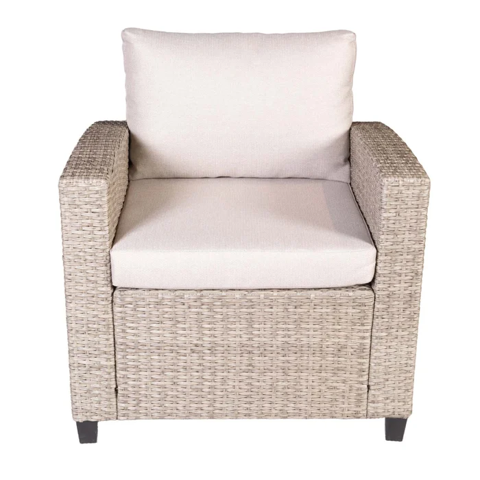 Set De Comedor Exterior Rattan-sintetico Natural-beige Hawai en Madera natural - Muebles para el exterior, Uruguay | Divino, vista 6
