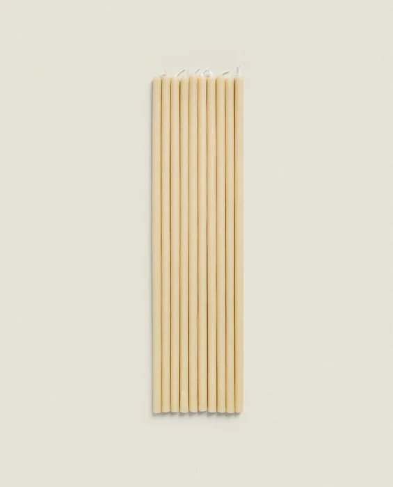 PACK VELAS FINAS DECORATIVAS CILINDRO (PACK DE 10) en Beige - Velas y Portavelas, Uruguay | Zara Home, vista 3