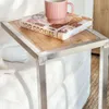 MESA AUXILIAR - OLMO Y ACERO en Madera natural - Mesas de living, Uruguay | La Iberica, vista 3 de 6