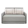 SOFA CAMA 1.76 MTS - PARRILLA EXTENSIBLE - TELA GRIS CLARO - ALMOHADONES PEQUEÑOS EN TELA CLARA en Beige, Claro, Gris - Sillones y sofás, Uruguay | Champagne Home, vista 1 de 5
