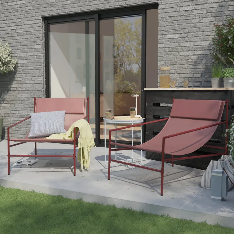 Silla relax Rio Roja en Rojo - Muebles para el exterior, Uruguay | Naterial Uruguay