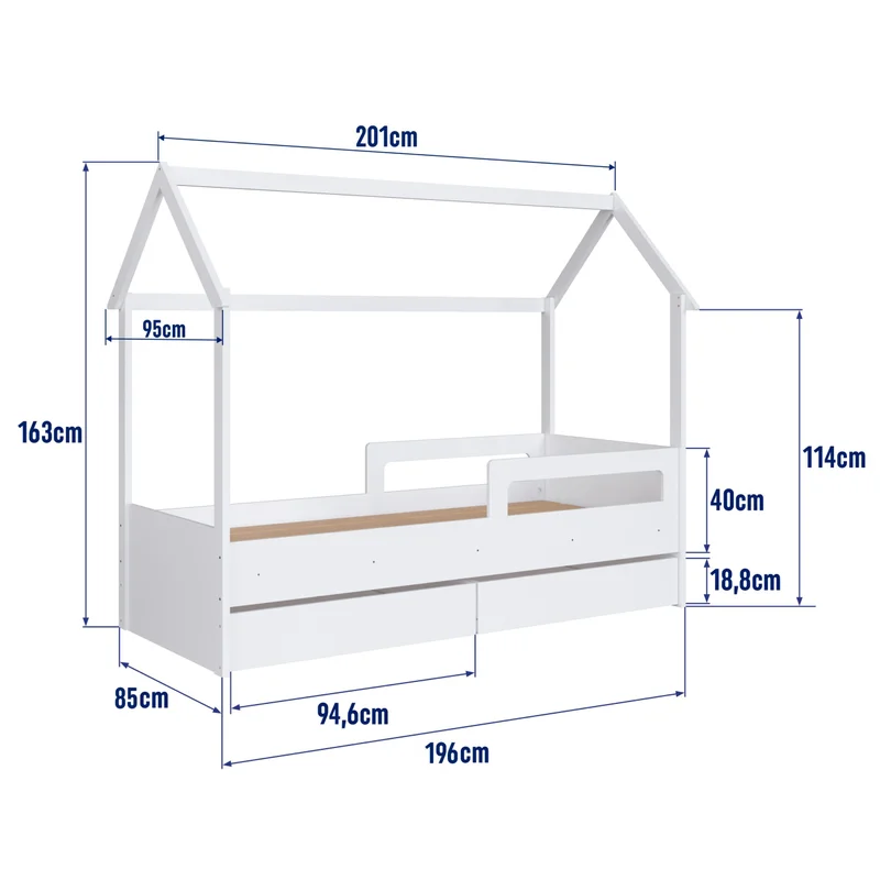 Cama Siena – Con Cajones – Blanca en Blanco - Dormitorio, Uruguay | RM Muebles y Deco, vista 6