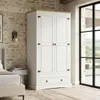 Ropero 2 puertas 1 Cajón Madera - Linea Mexicana - Blanco - Roperos y placares, Uruguay | Rústico Hogar, vista 1 de 5