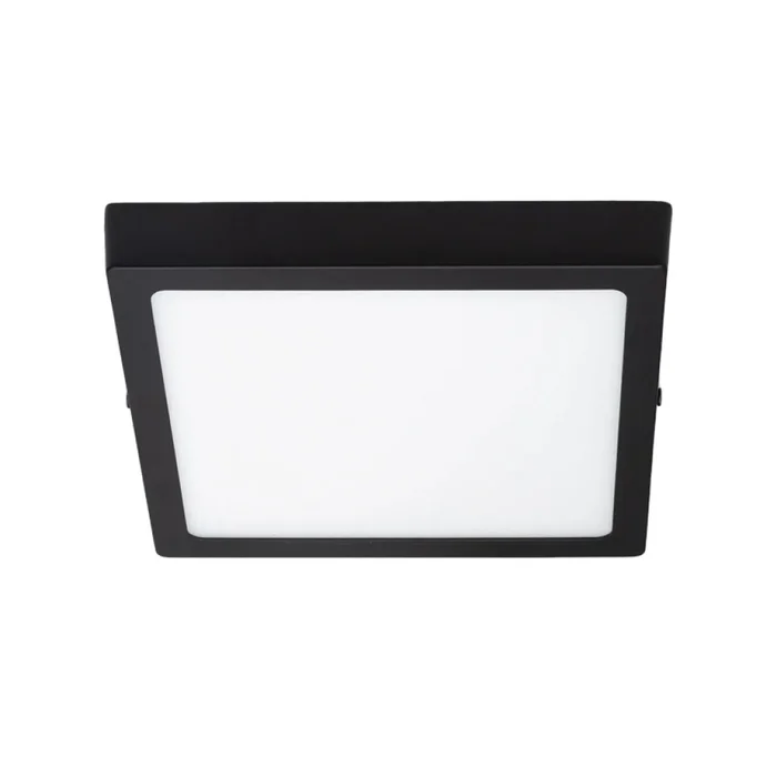 Panel LED Cuadrado de Adosar Negro 24W Luz Cálida en Negro - Lámparas colgantes, Uruguay | Serlux
