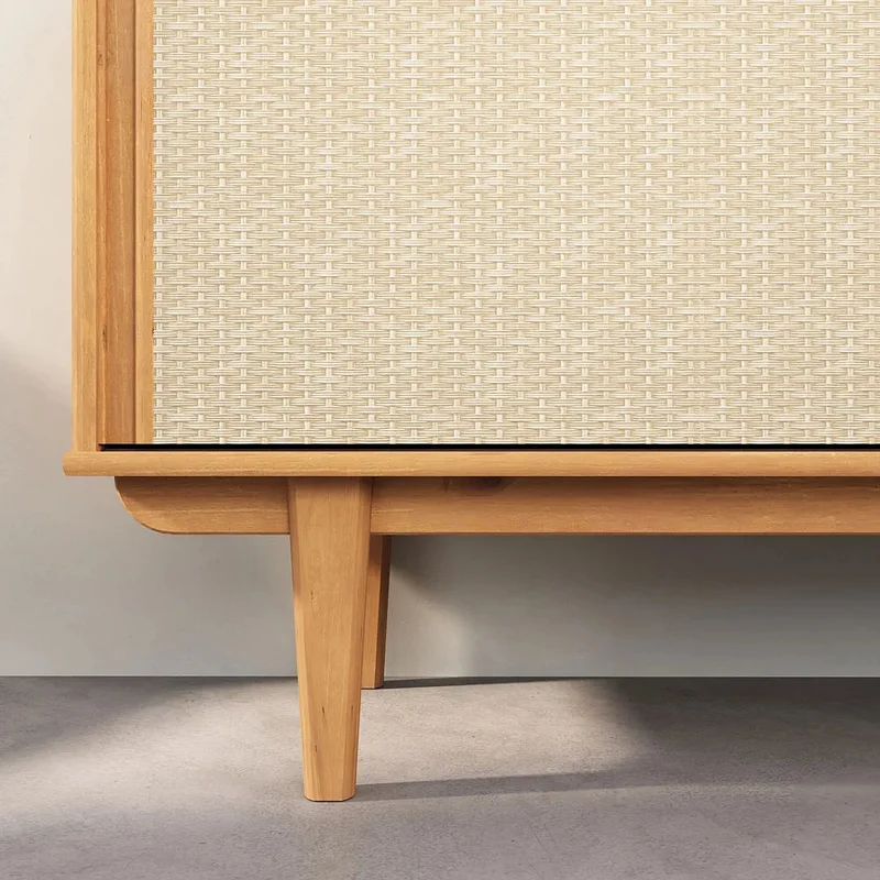 Aparador Buffet 175CM con Ratan Serena - Madera Maciza en Madera natural - Aparadores y recibidores, Uruguay | Balton, vista 6