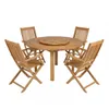Juego de comedor Mesa Centro Giratorio + 4 Sillas plegables - Ipanema en Madera natural - Muebles para el exterior, Uruguay | Rústico Hogar, vista 1 de 5