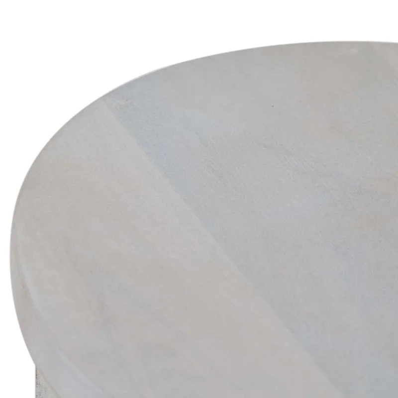 Mesa Auxiliar Madera Blanco Oval en Blanco - Mesas de living, Uruguay | Divino, vista 9