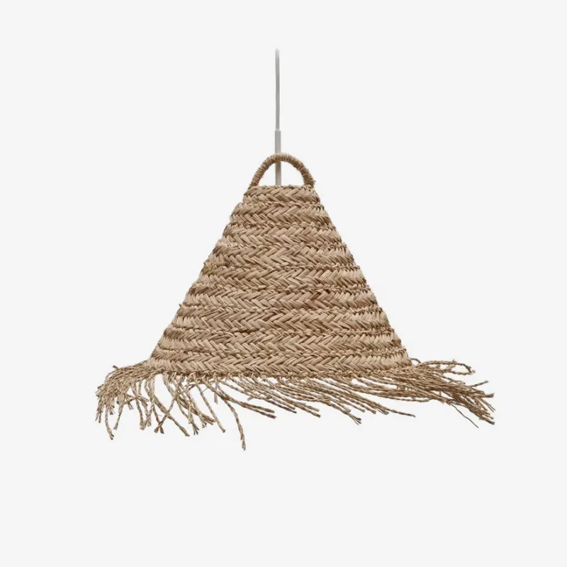 Pantalla para lámpara de techo Fonteta de fibras naturales con acabado natural Ø 40 cm en Madera natural - Lámparas colgantes, Uruguay | Kavehome