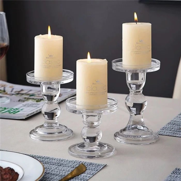 CANDELABRO VIDRIO D8.5/H8.6CM - Velas y Portavelas, Uruguay | Decohogar, vista 2