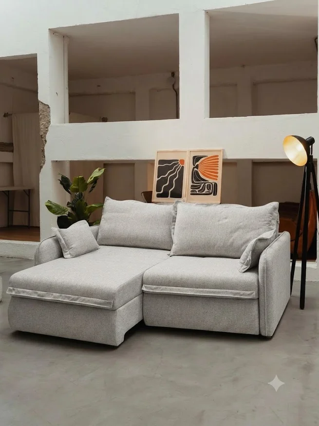Sofá Petrópolis 3 Cuerpos (210cm) EASY CLEAN – Gris en Gris - Sillones y sofás, Uruguay | Berna home, vista 2