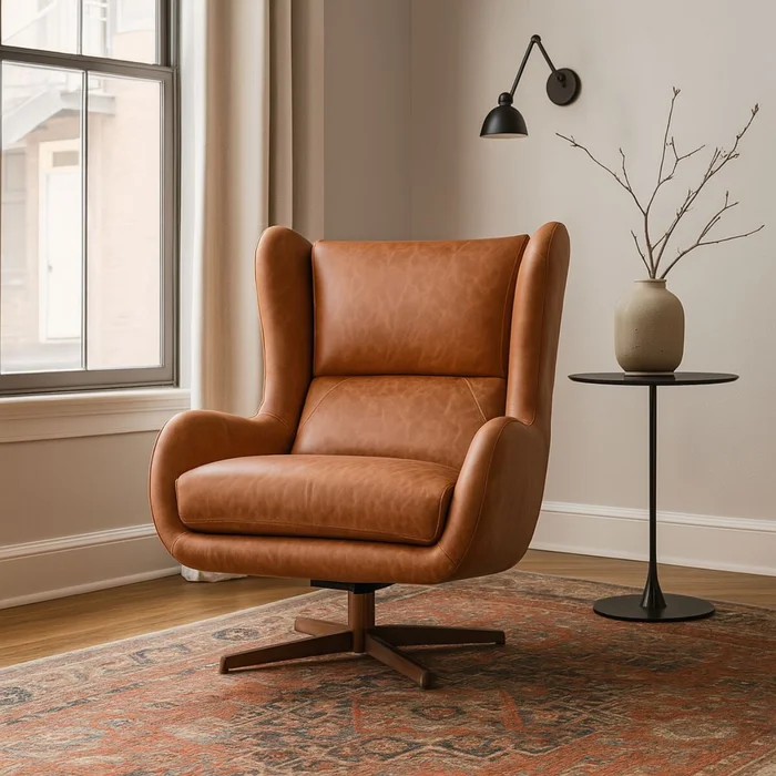 POLTRONA ITALIAN SWIVEL MARRÓN en Marrón - Butacas, banquetas y puffs, Uruguay | Viasono