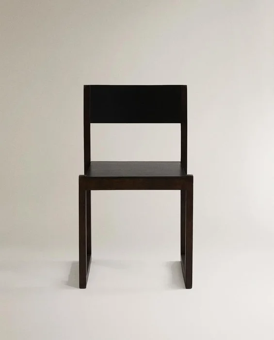 SILLA ESTRUCTURA MADERA Y PIEL - Sillas, Uruguay | Zara Home, vista 2