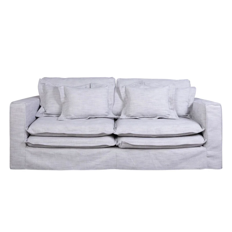 Sofá 3 Cuerpos Tela-premium Gris Lazy en Gris - Sillones y sofás, Uruguay | Divino, vista 3