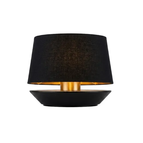 Lampara de Mesa Mini – Madera Negro / Lino Negro en Negro - Lámparas de mesa, Uruguay | Berna home