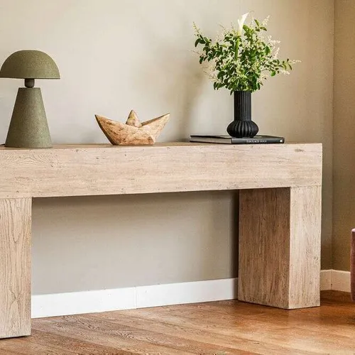 MESA DE ARRIMO / CONSOLA TAURET - 1.80 MTS en Madera natural - Bibliotecas, Uruguay | La Iberica