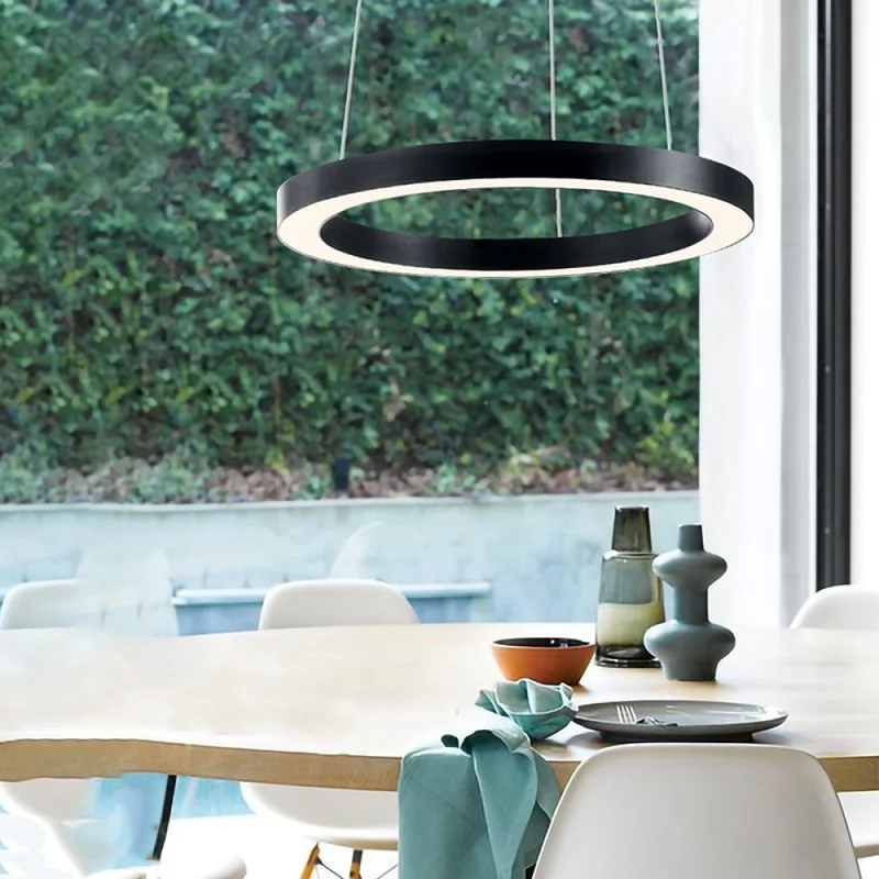 Colgante LED Zurich IV 92W 150 cm Negro en Negro - Lámparas colgantes, Uruguay | Serlux, vista 3