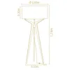 LAMPARA DE PIE MADERA MACIZA NAVI TRIPPE CON PANTALLA CRUDA en Blanco - Lámparas de pie, Uruguay | Champagne Home, vista 2 de 2