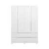 Ropero 4 puertas 4 cajones - Doble - Blanco en Blanco - Roperos y placares, Uruguay | Rústico Hogar, vista 1 de 5