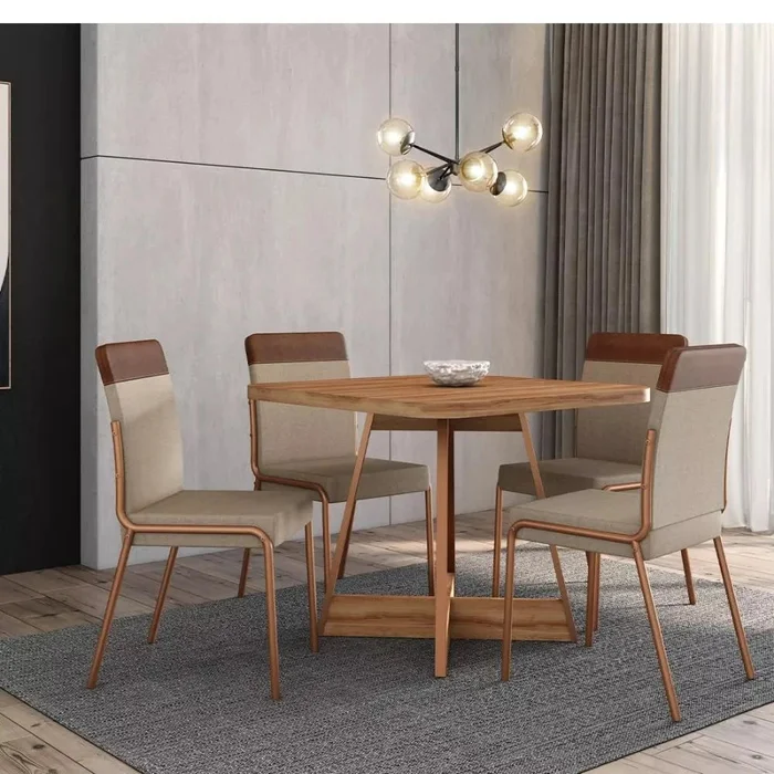 Mesa de Comedor Cuadrada - Atix - Rose en Rosa - Mesas de comedor, Uruguay | Ecowood, vista 2