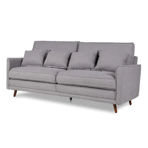 Sofá Realeza - Tela Microfibra - 3 cuerpos - 12074 (Ceniza) en Gris - Sillones y sofás, Uruguay | NYR