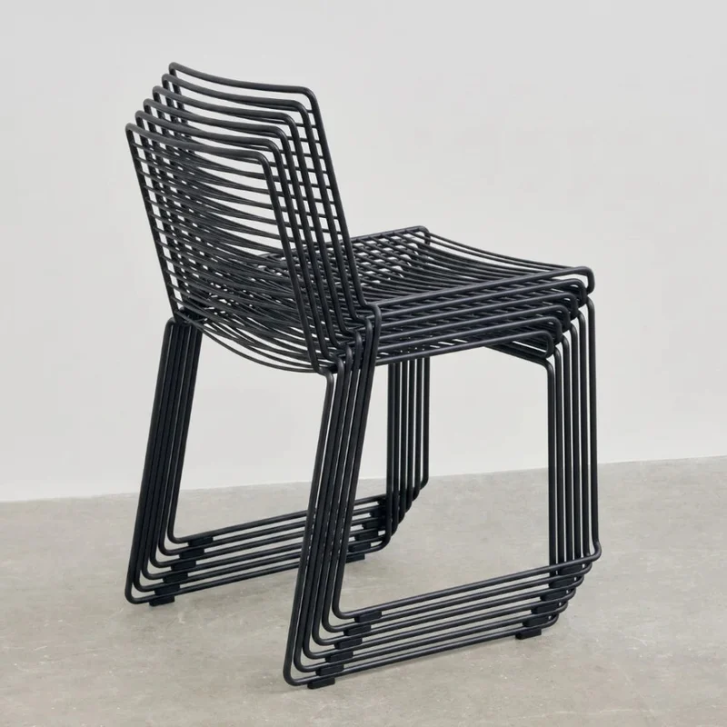 Silla De Exterior Metal Apilable - Negro en Negro - Sillas, Uruguay | Ecowood, vista 4