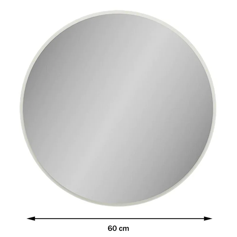 Espejo Redondo Elisa 60cm Base 100% MDF Bordes Blancos en Blanco - Espejos, Uruguay | Balton, vista 5