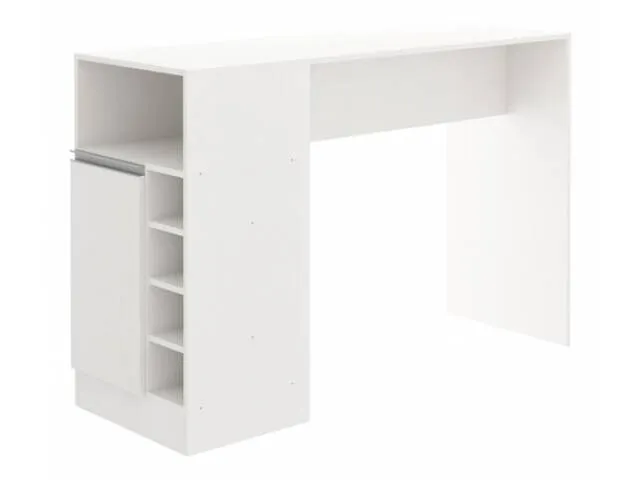 Desayunador con puertas y reparticiones Blanco TX en Blanco - Mesas de living, Uruguay | Que Sal Muebleria