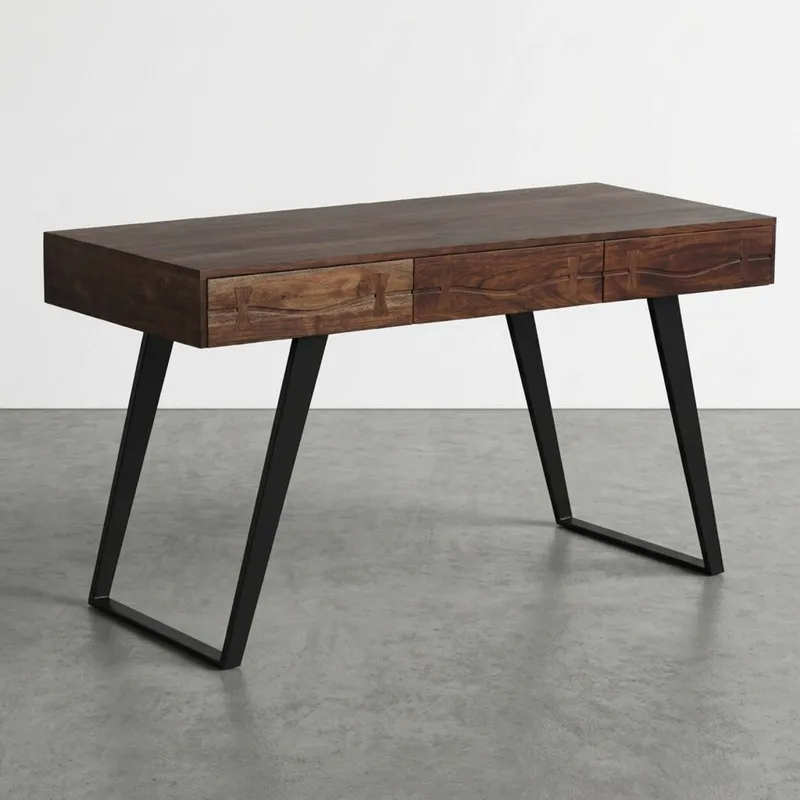 Escritorio Madera-acacia Marron Darcy en Marrón - Escritorios, Uruguay | Divino