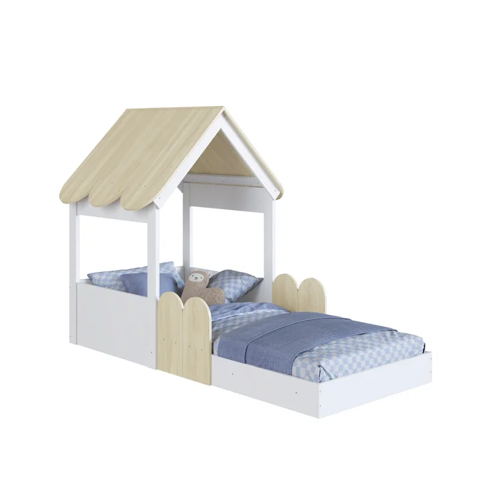 Cama Gretel – Beige en Blanco - Dormitorio, Uruguay | RM Muebles y Deco, vista 8