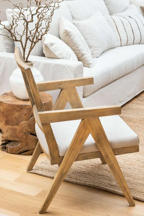 BUTACA MODERNA CON ESTERILLA en Madera natural - Butacas, banquetas y puffs, Uruguay | La Iberica, vista 2