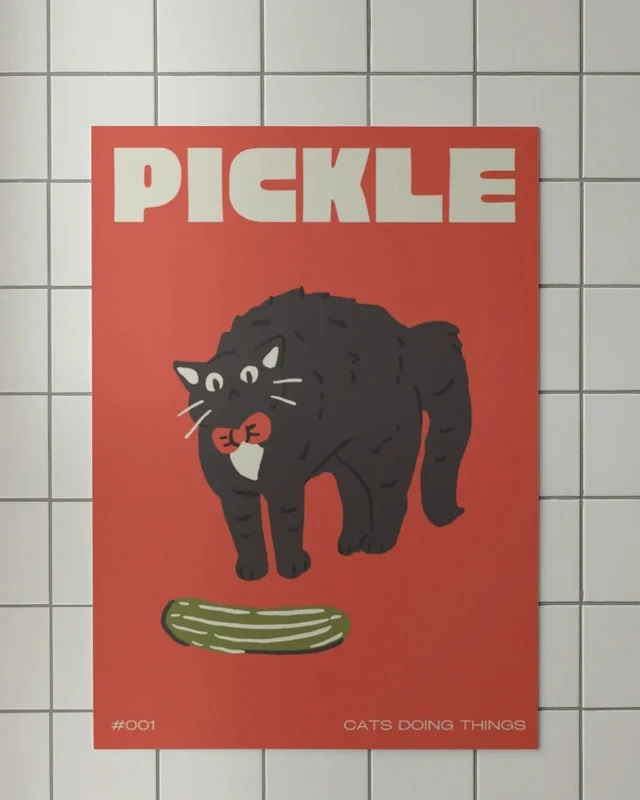 Cat - Pickle en Rojo - Láminas, Uruguay | La Cuadrería, vista 3