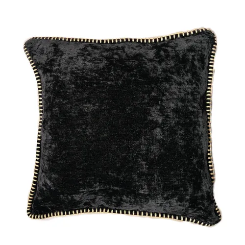 Almohadón Negro en Negro - Textiles, Uruguay | Tutto Deco