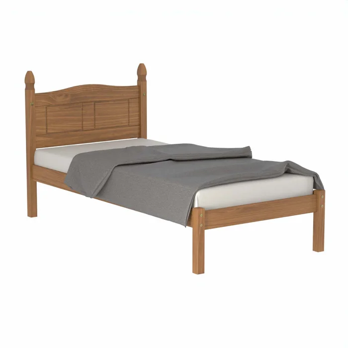 Cama 1 Plaza Madera Marron Mex en Marrón - Dormitorio, Uruguay | Divino, vista 3