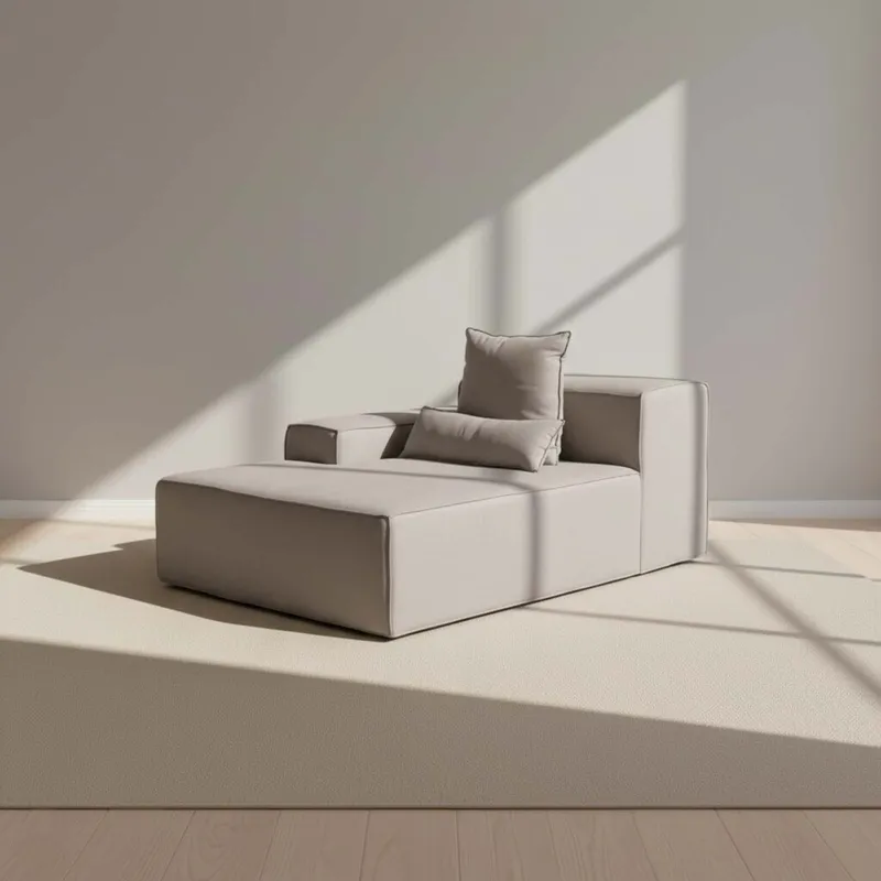 Sofá Kai 1 Cuerpo Tela Gris Modular Chaise Con Brazo Izquierdo en Gris - Sillones y sofás, Uruguay | Divino