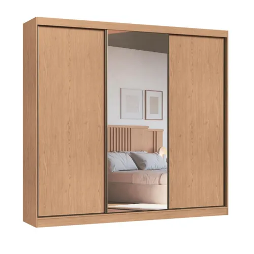 CASTRO- ROPERO IMPERIAL 3 PUERTAS DE CORRER MDF ANGELIN 09271M-A - Roperos y placares, Uruguay | Alfa Ventas